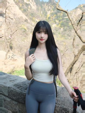 图片[9]-爱爬山的瑜伽裤MM，太甜美了！~-美美图社