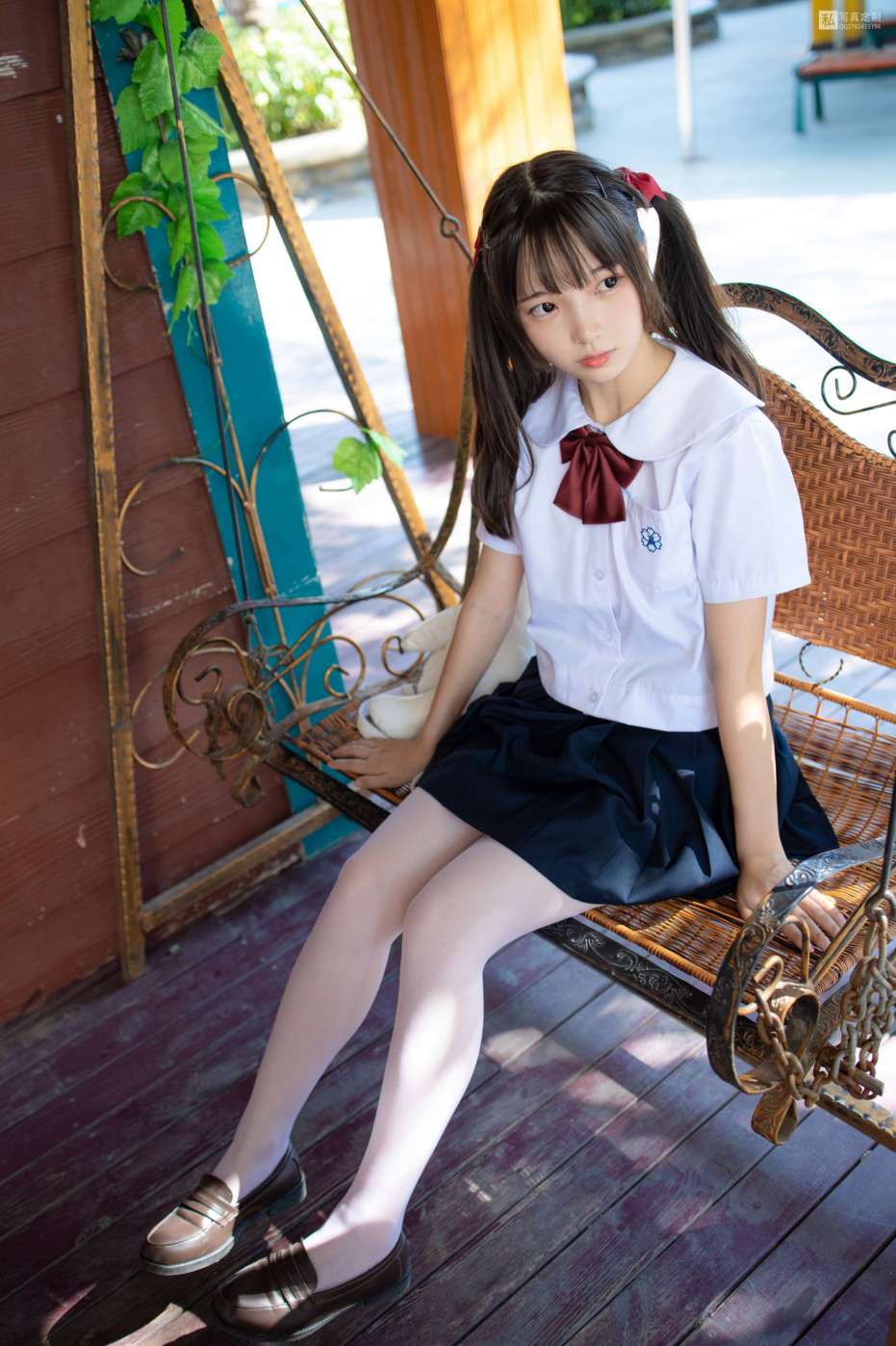 图片[3]-眼神好清澈的双马尾白丝女孩【75P】20019-美美图社